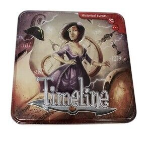 Timeline Historical Events Card Game in Tin 110 Event Cards Strategy 8+